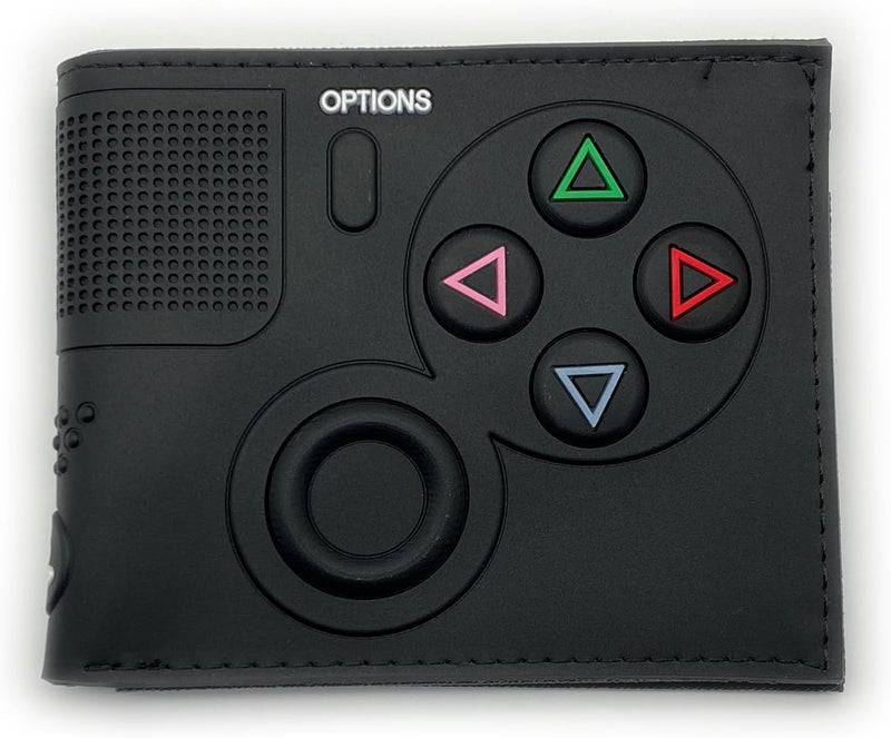BAGOSEF Retro Gamepad-Inspired Boys Wallet - Silicone Surface Material with Classic Game Gamepad Design, Multiple Card Slots and Coin Pocket - Video Game Kids Wallet in Black (#2) -1 PACK - Image 3